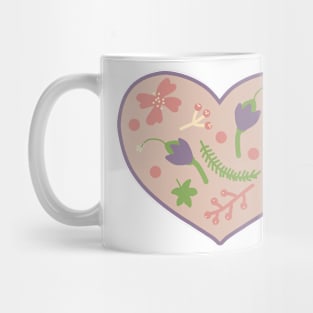 Simple floral heart Mug